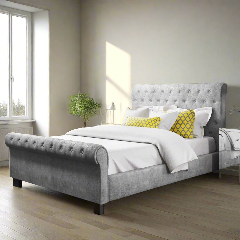 Champagne Small Double Bed Frame