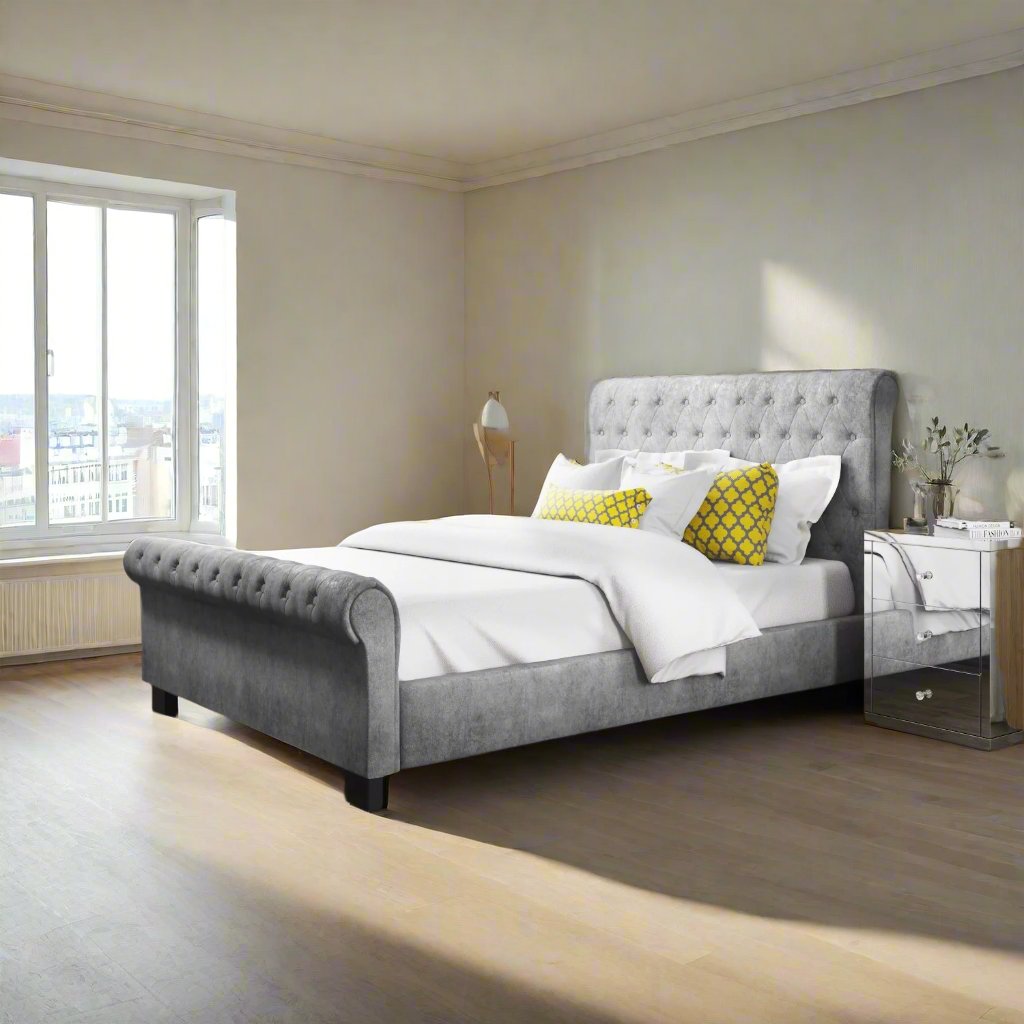 Champagne Small Double Bed Frame