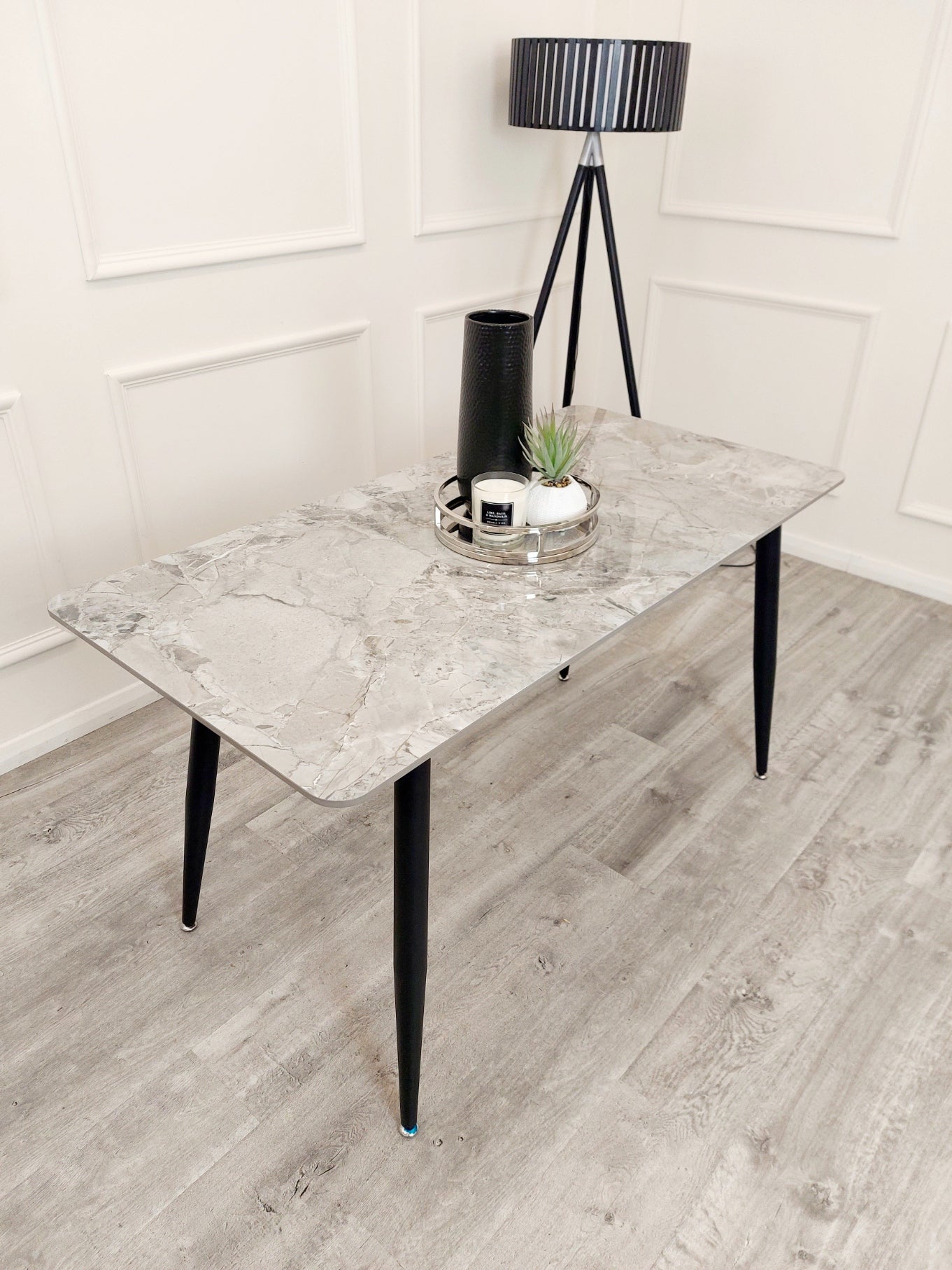 Titus 1.4m Black Dining Table