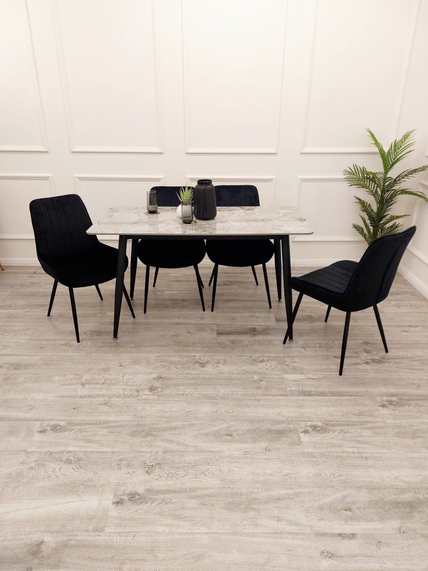 Titus 1.4m Black Dining Table
