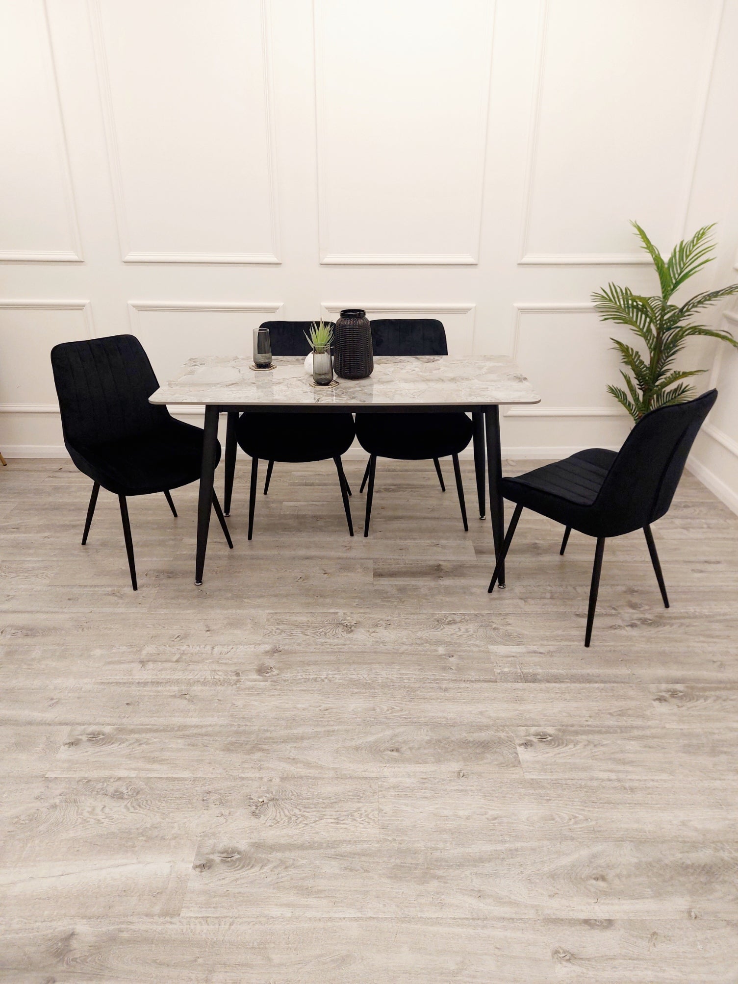 Titus 1.4m Black Dining Table