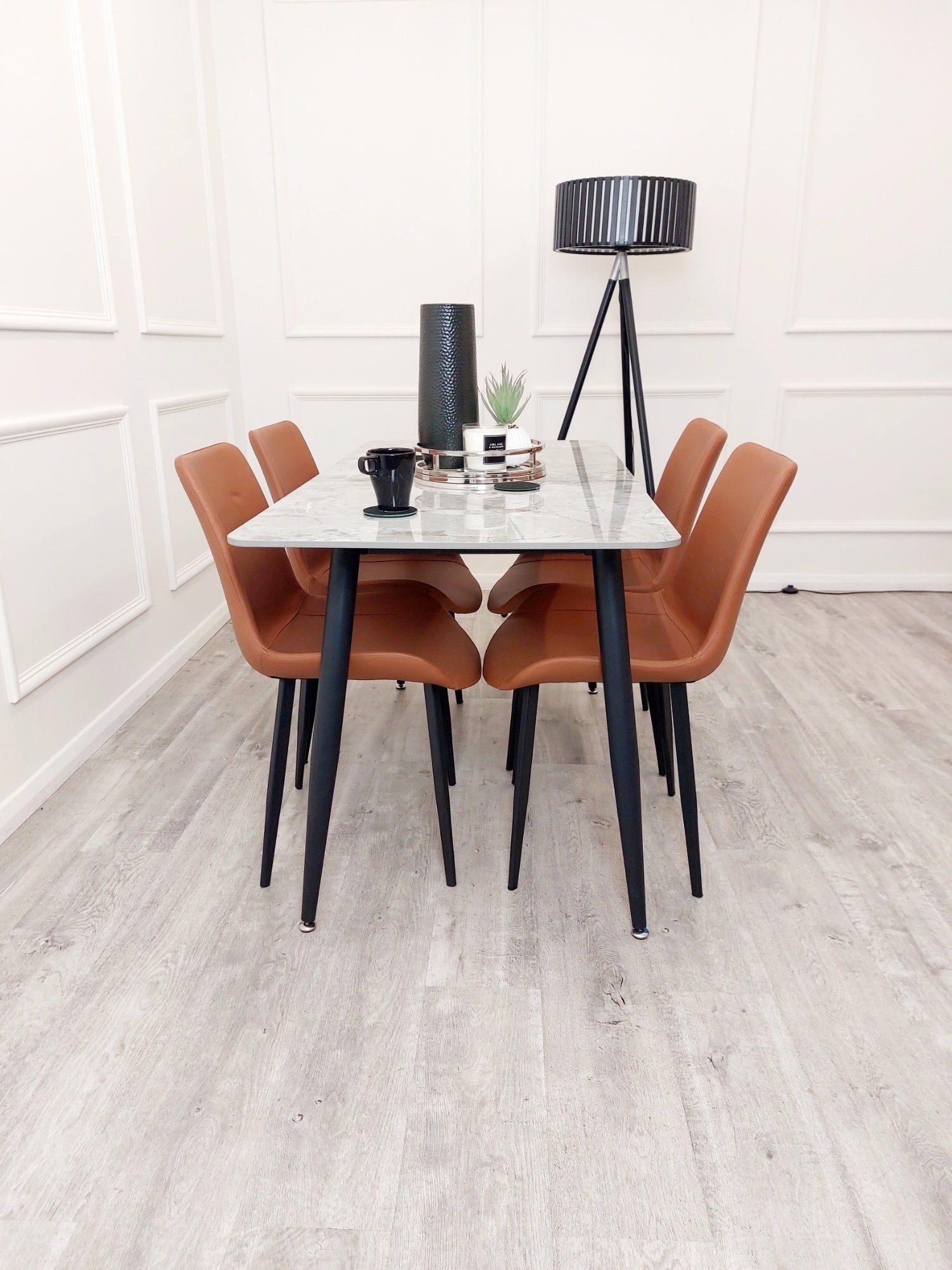 Titus 1.4m Black Dining Table