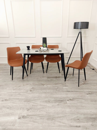 Titus 1.4m Black Dining Table