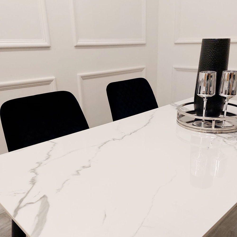 Titus 1.4m Black Dining Table