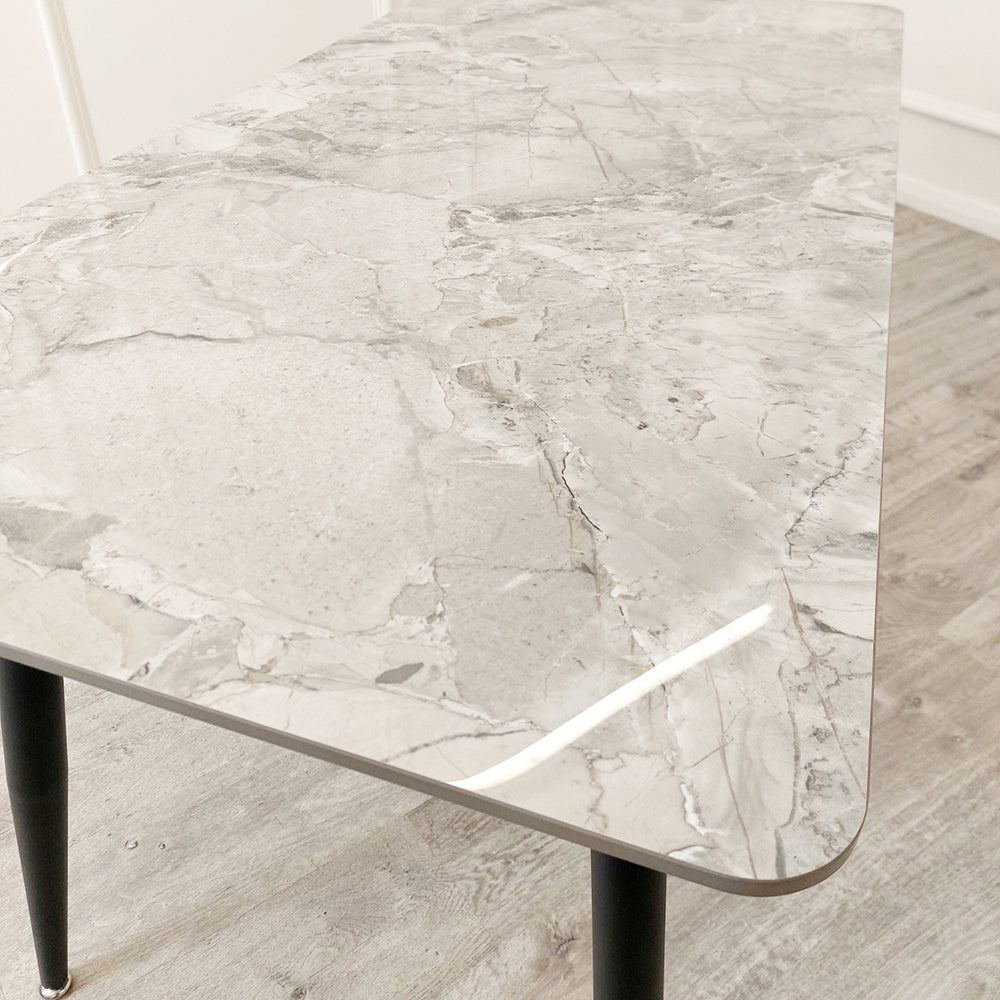 Titus 1.4m Black Dining Table