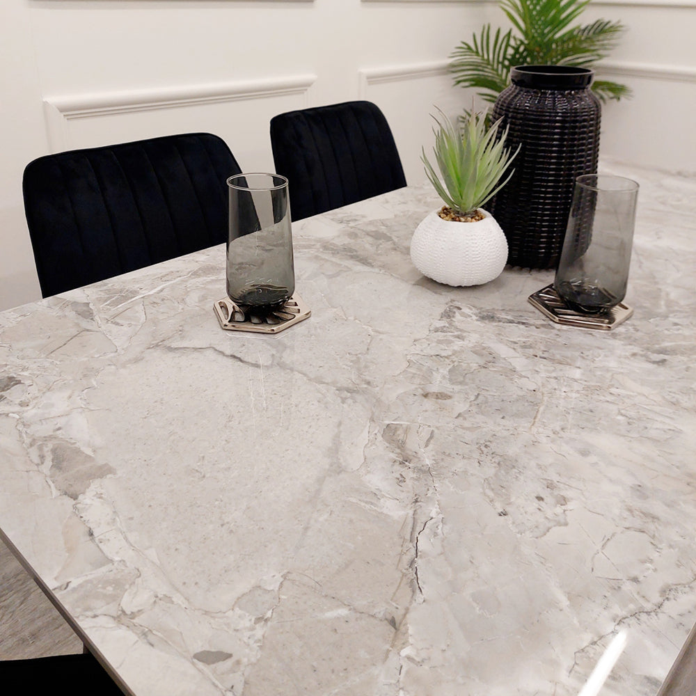 Titus 1.4m Black Dining Table