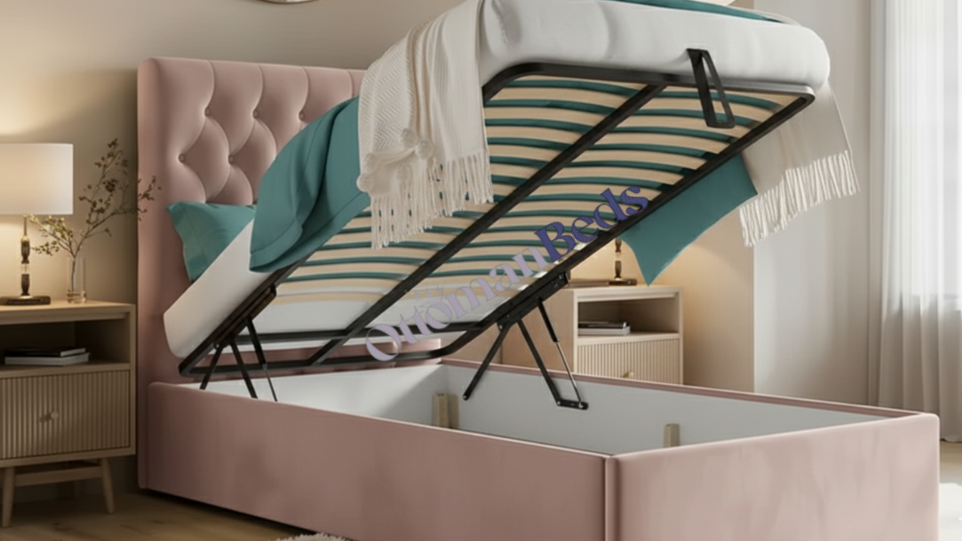 Calviero Luxe Ottoman Bed