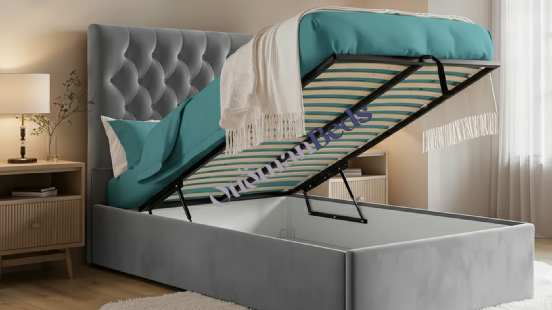 Calviero Luxe Ottoman Bed