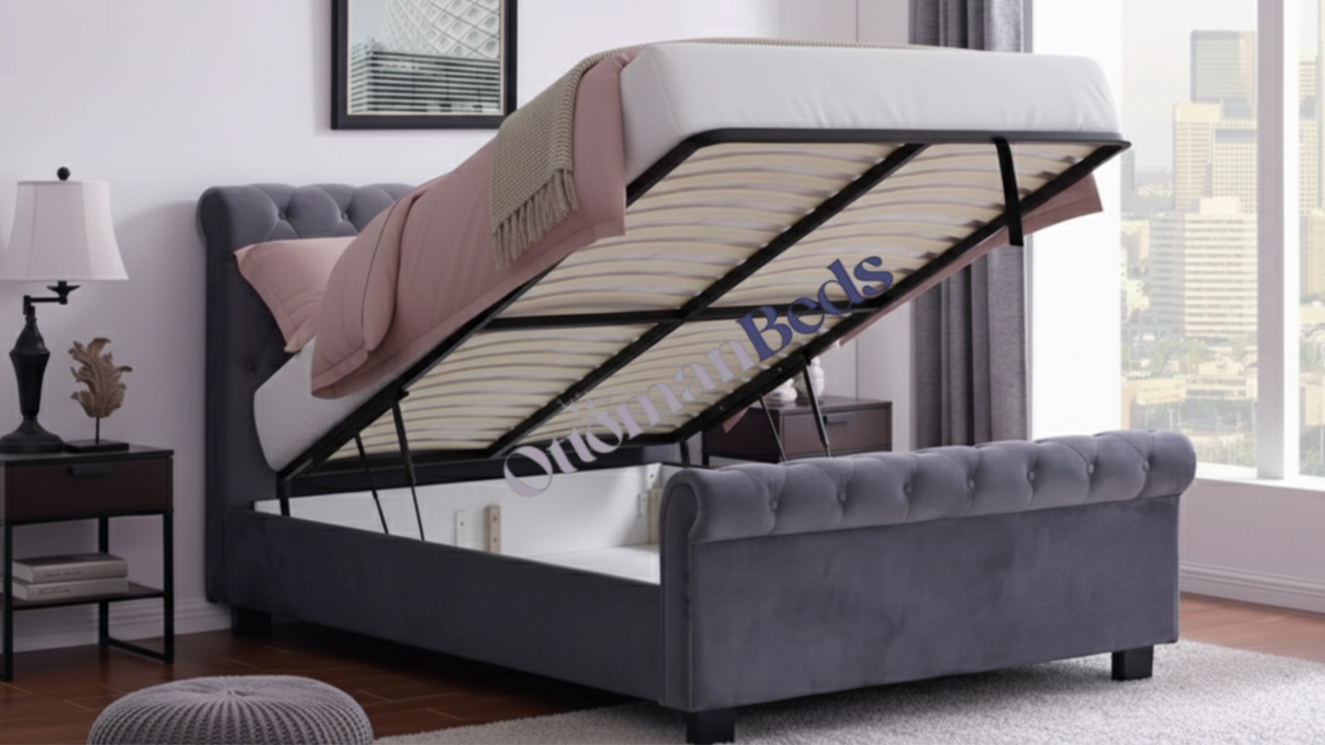 Flintshire Whitford Classic Ottoman Storage Bed