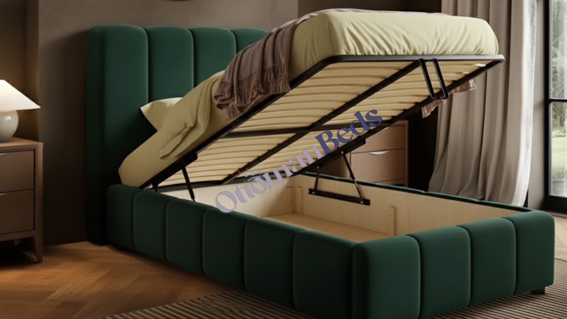 Emilie Prestige Ribbed Ottoman Bed