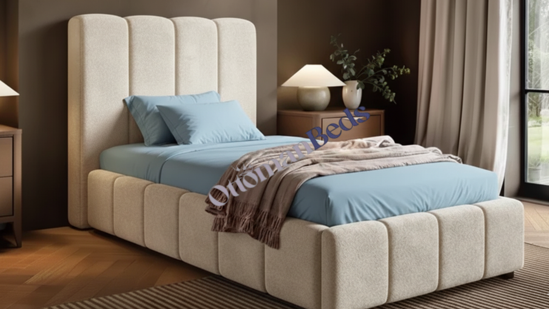 Emilie Prestige Ribbed Ottoman Bed