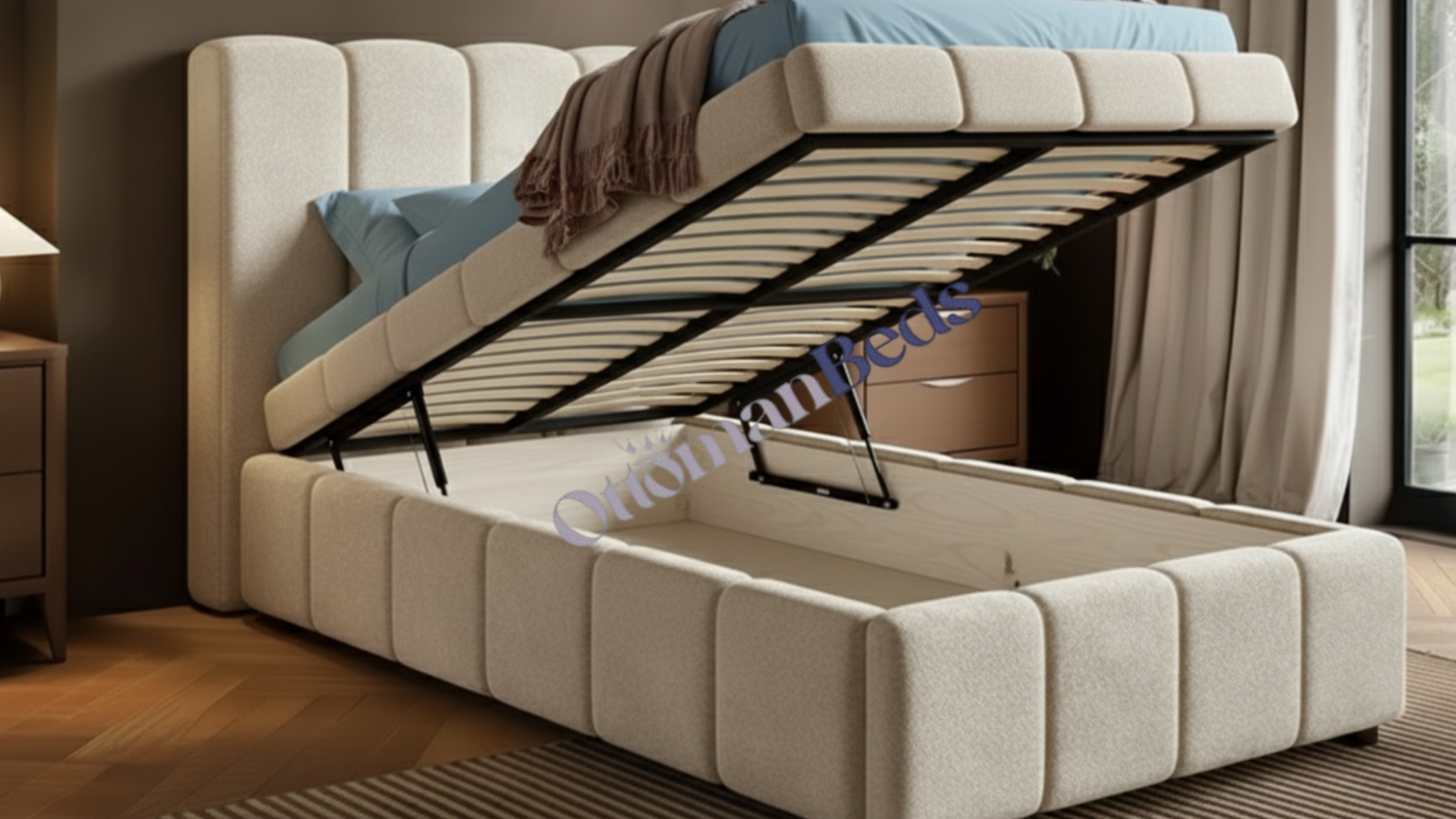 Emilie Prestige Ribbed Ottoman Bed