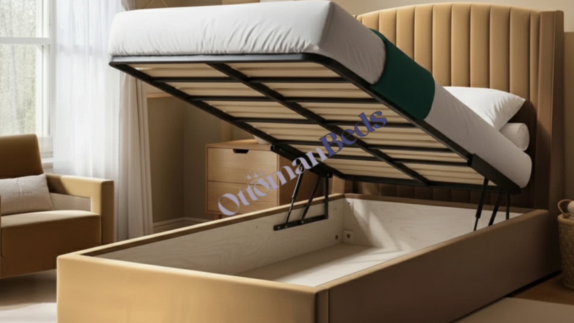 Blaine Single Winged Ottoman Bed