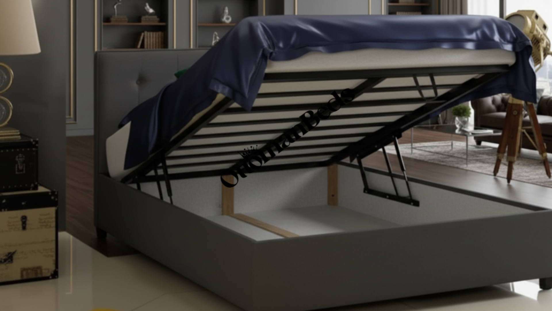 Prestige Elegance Buttoned Ottoman Bed