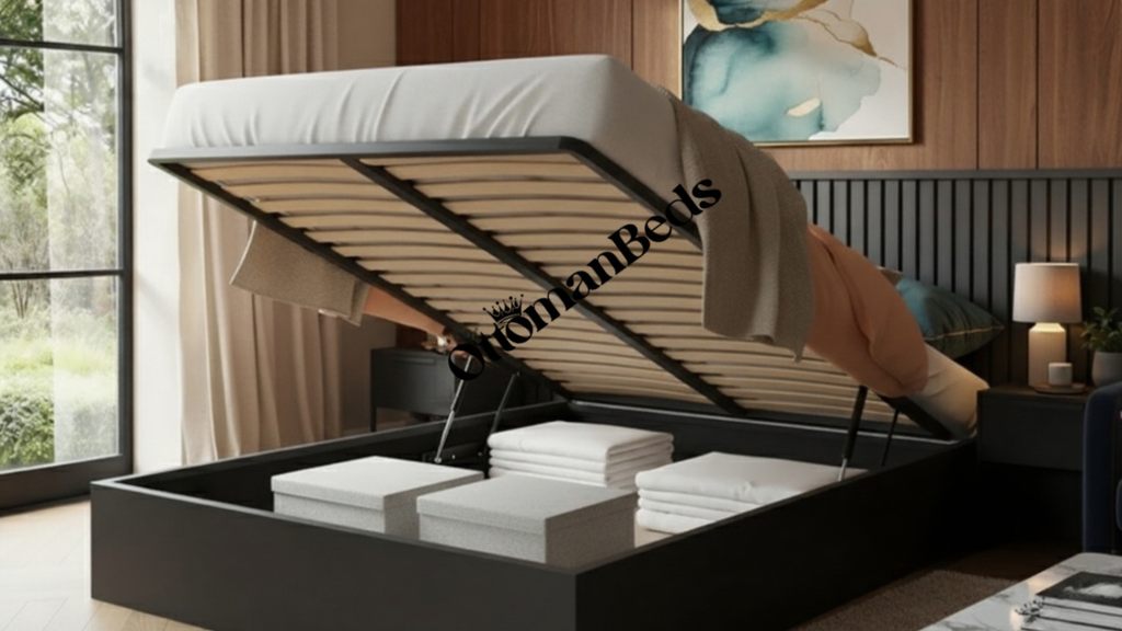 Taylor Executive Ottoman Bed with Side Tables