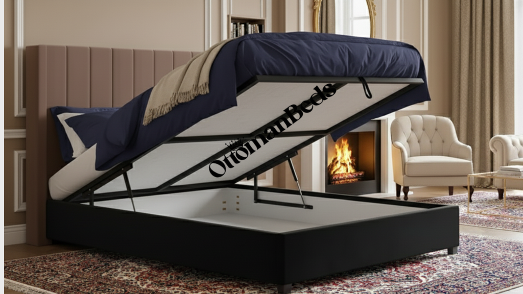 Tiggy Signature Ottoman Bed with Winged Headboard