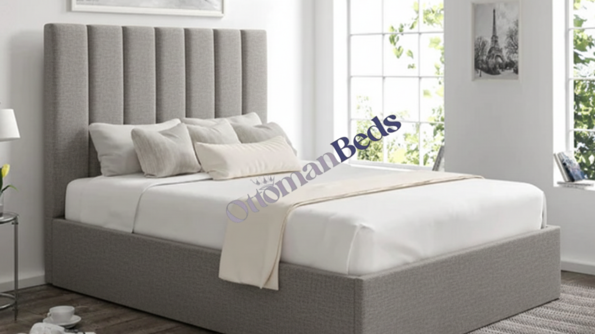 Amalfi Upholstered Ottoman Bed Frame Only