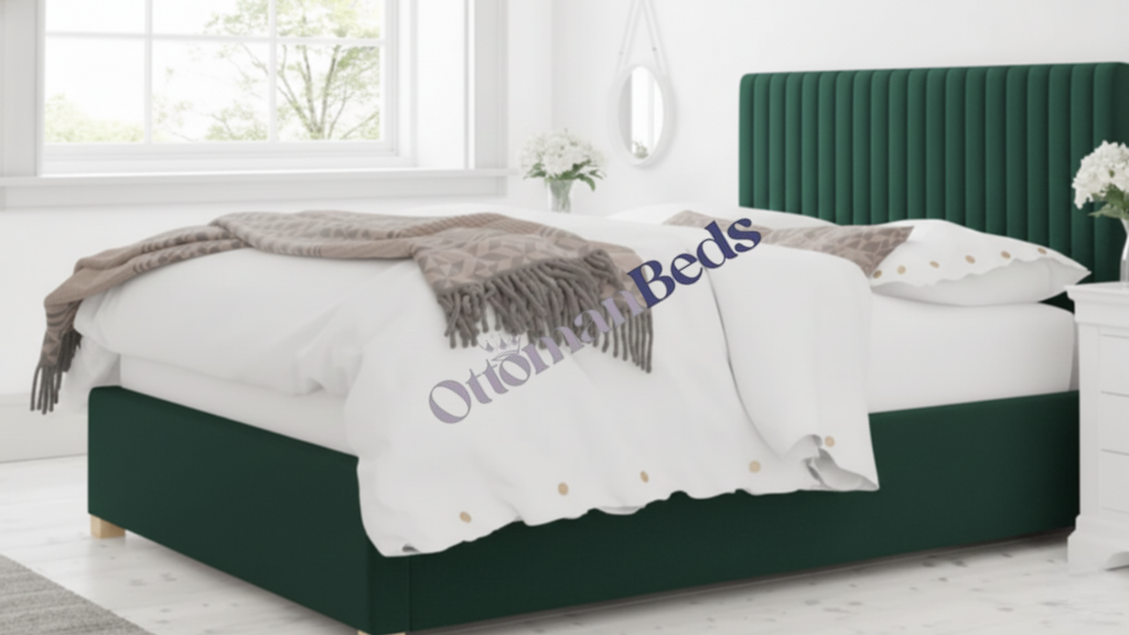 Levisham Ottoman Eire Linen Off White Bed Frame Only