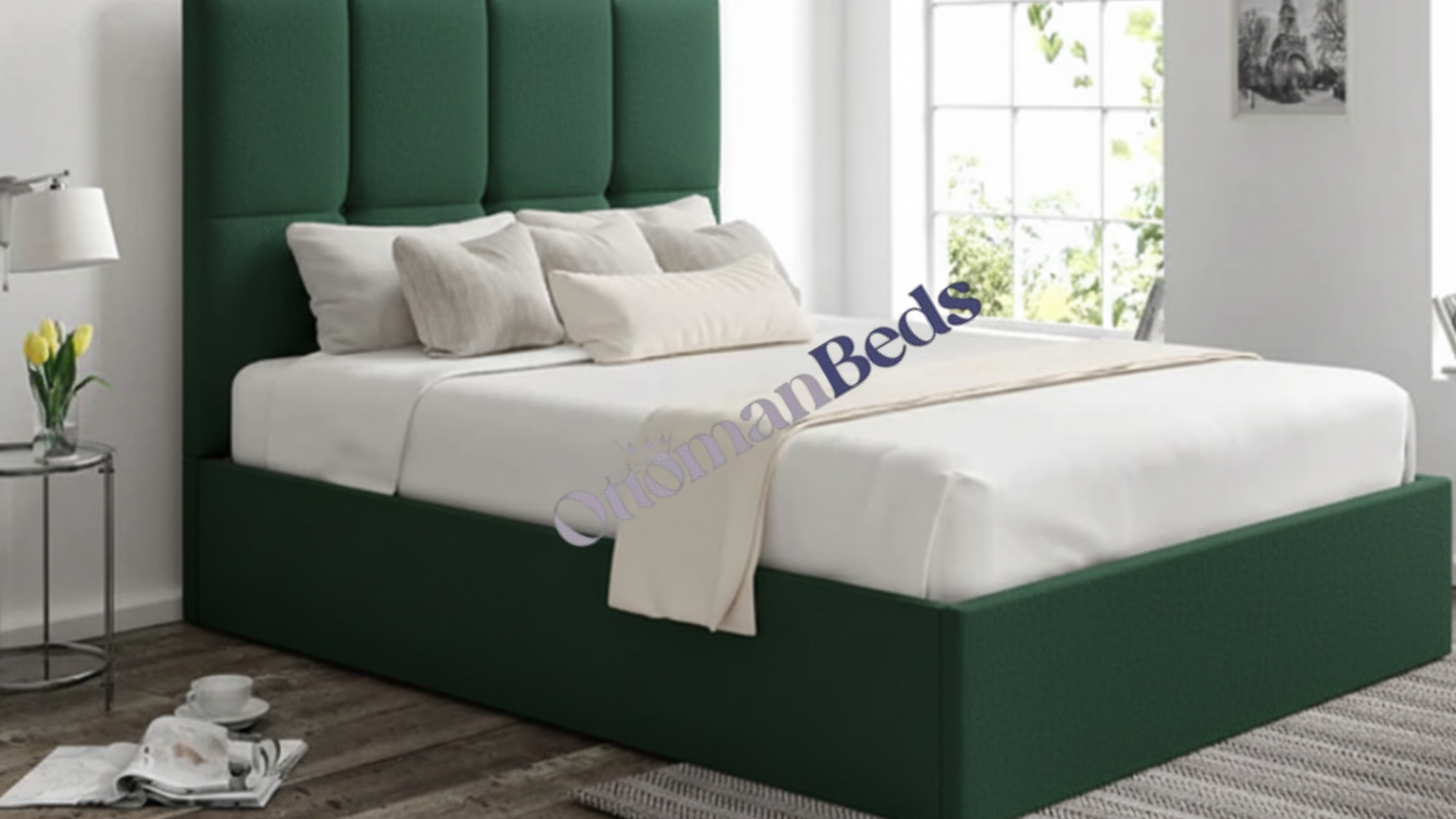 Turin Upholstered Ottoman Bed Frame Only