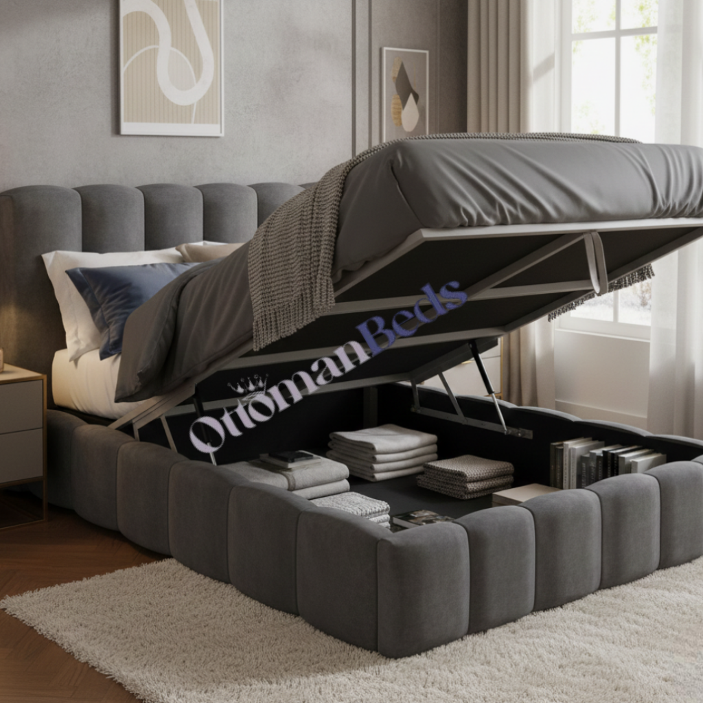 Jenkins Upholstered Ottoman Bed Frame
