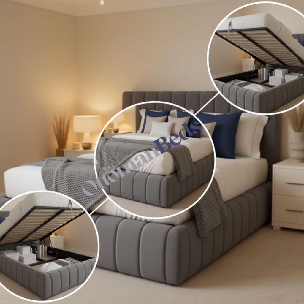 Enzo Upholstered Ottoman Bed Frame