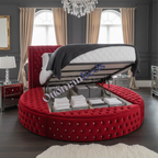 Elvian Round Bed With Side Storage