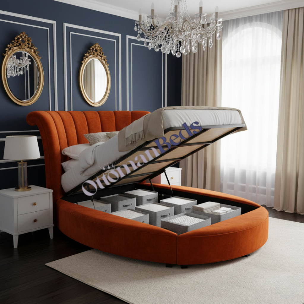 Philli round bed fits standard uk mattress sizes