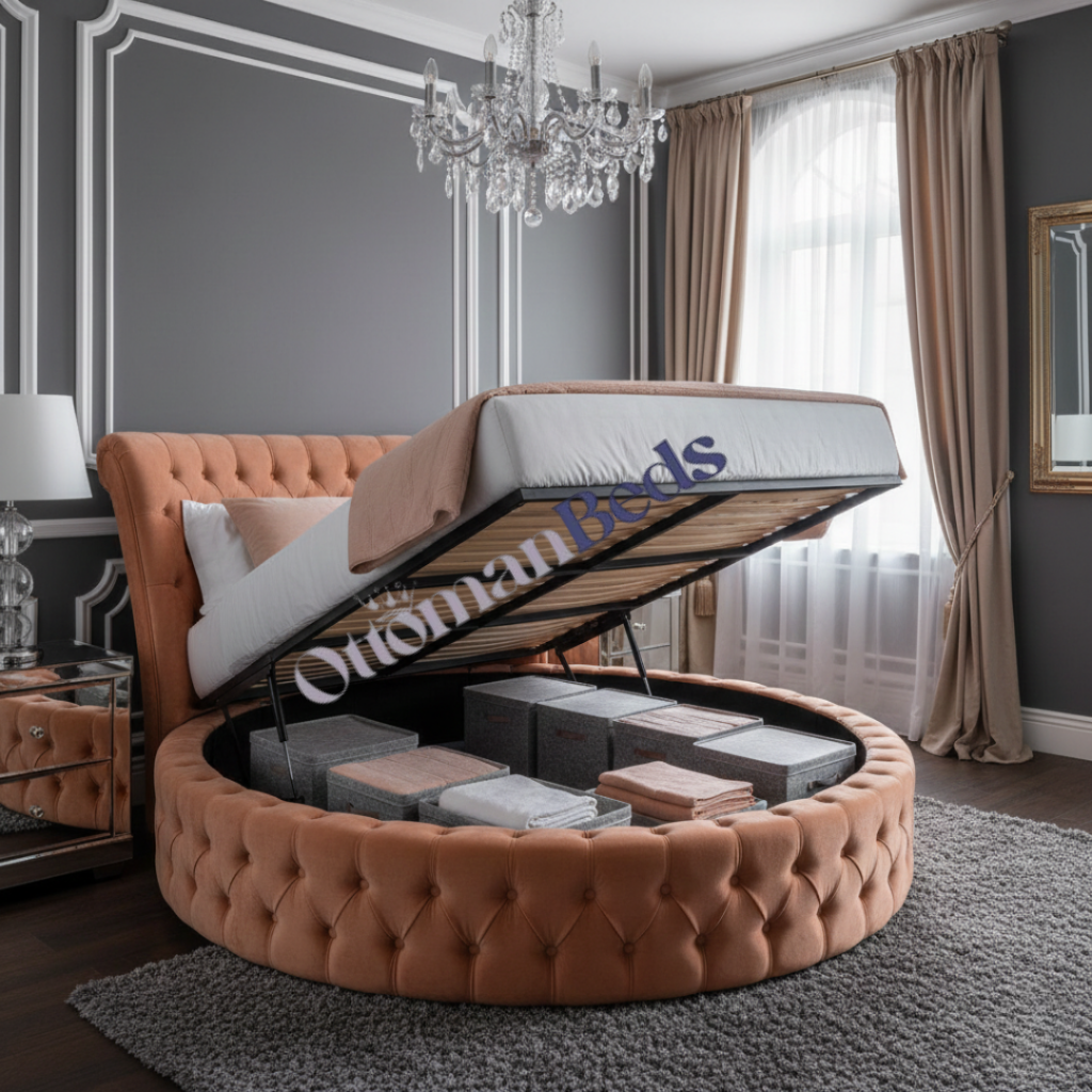 Sleigh Circular Round Bed