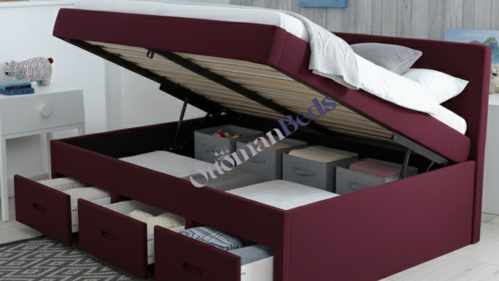 Mission White Wooden Storage Bed