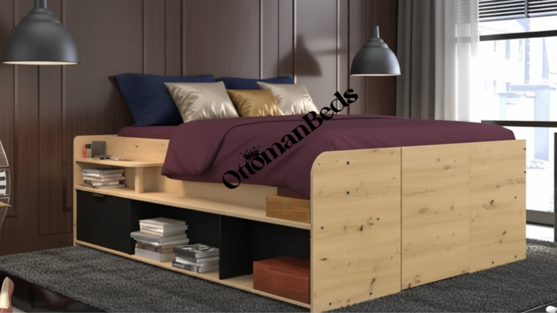 Parisot Travel Ottoman Storage Bed Frame