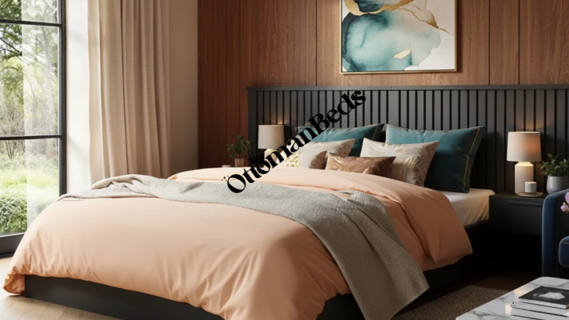 Taylor Executive Ottoman Bed with Side Tables