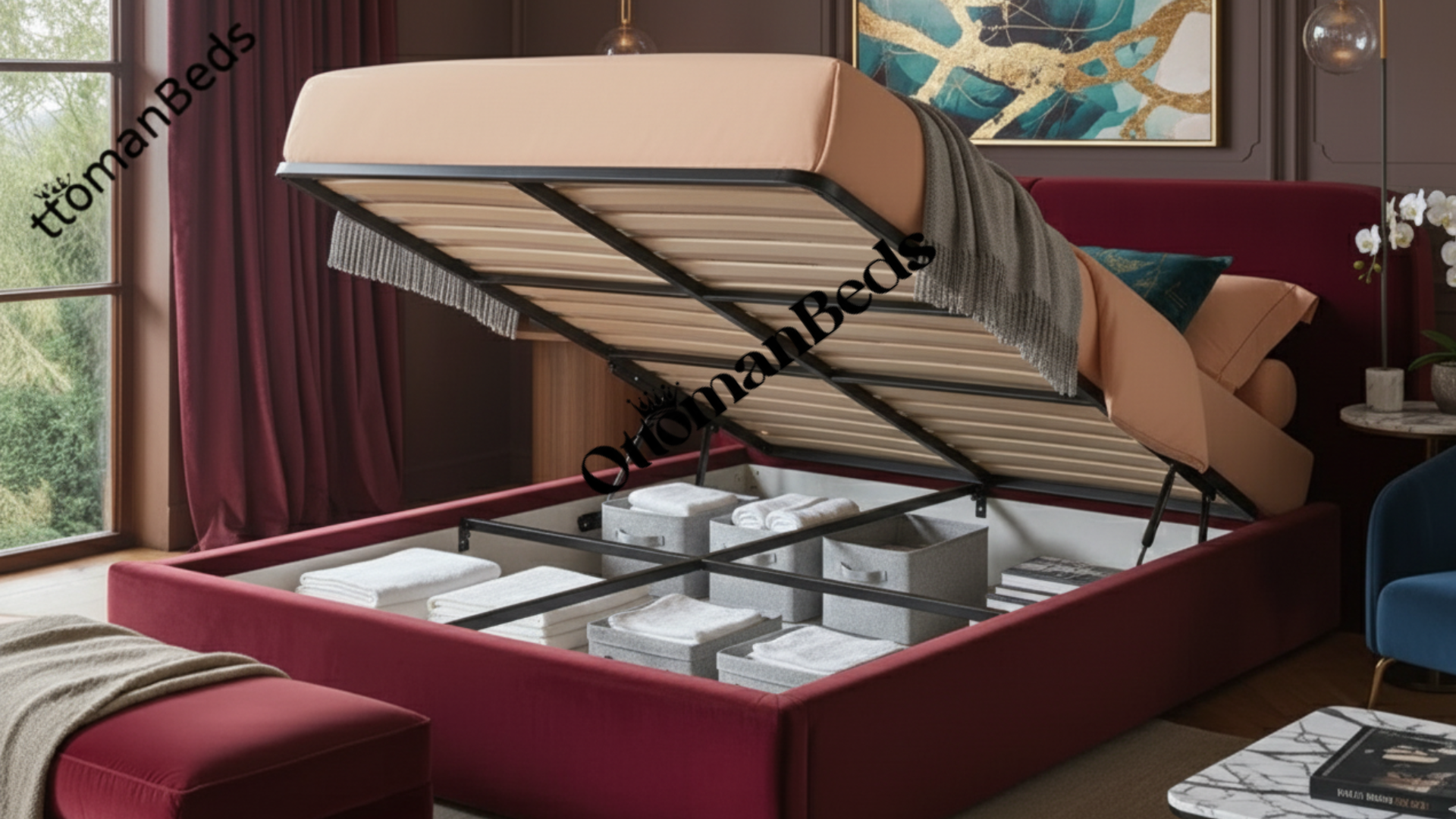 Lena Elegance Ottoman Bed