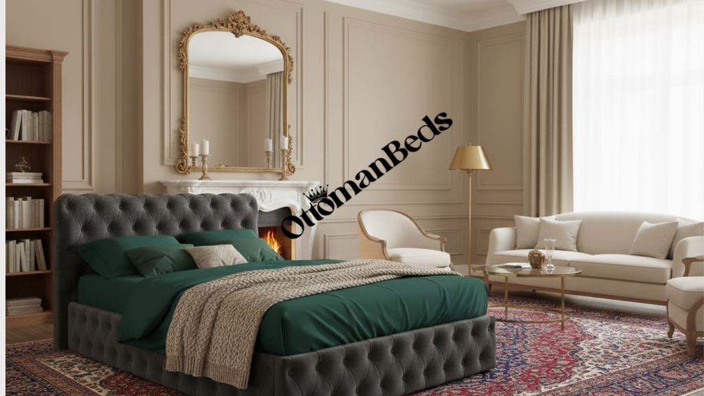 Saunton Luxe Fabric Ottoman Bed