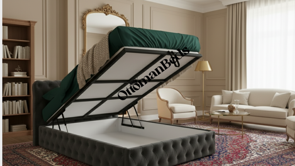 Saunton Luxe Fabric Ottoman Bed