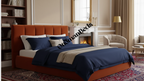 Mika Ottoman Bed Burnt Orange Velvet