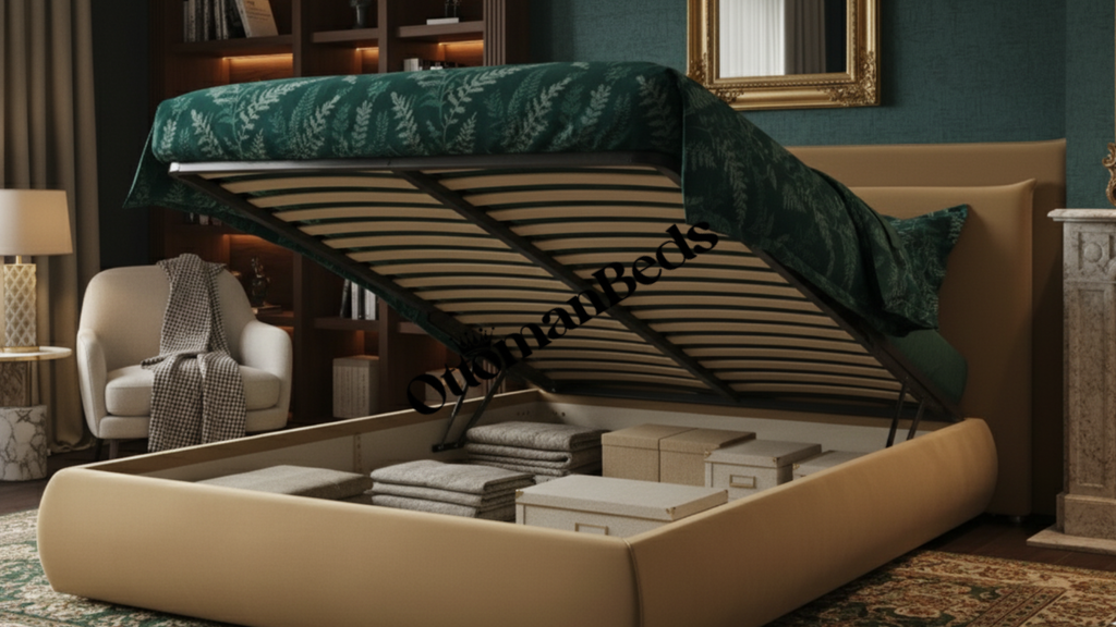 Sigrid Cushion Headboard Ottoman Bed