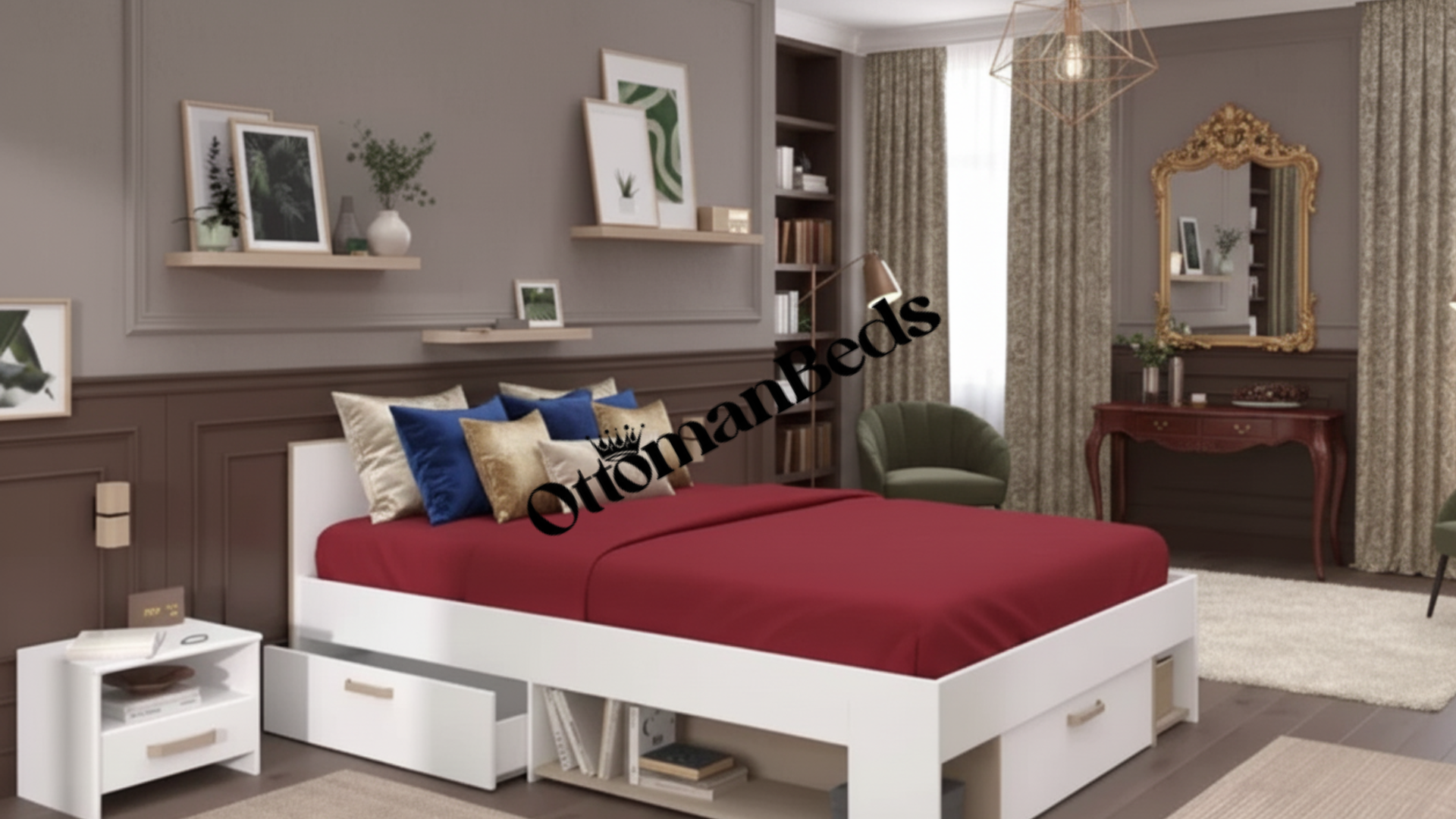 Parisot Luxe Ottoman Storage Bed