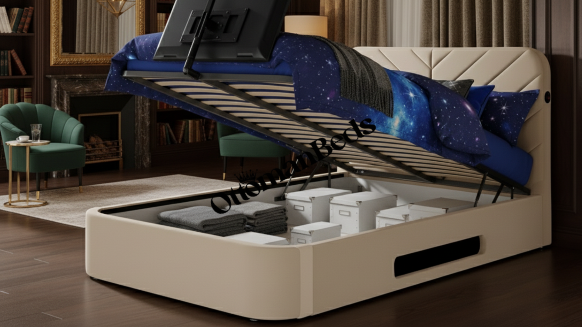 Koble Chevron Ottoman TV Bed