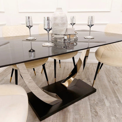 Venus 1.6m Chrome Dining Table
