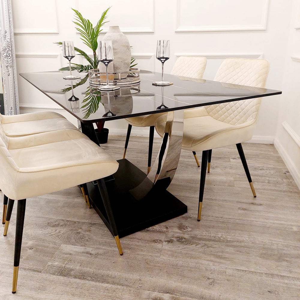 Venus 1.6m Chrome Dining Table