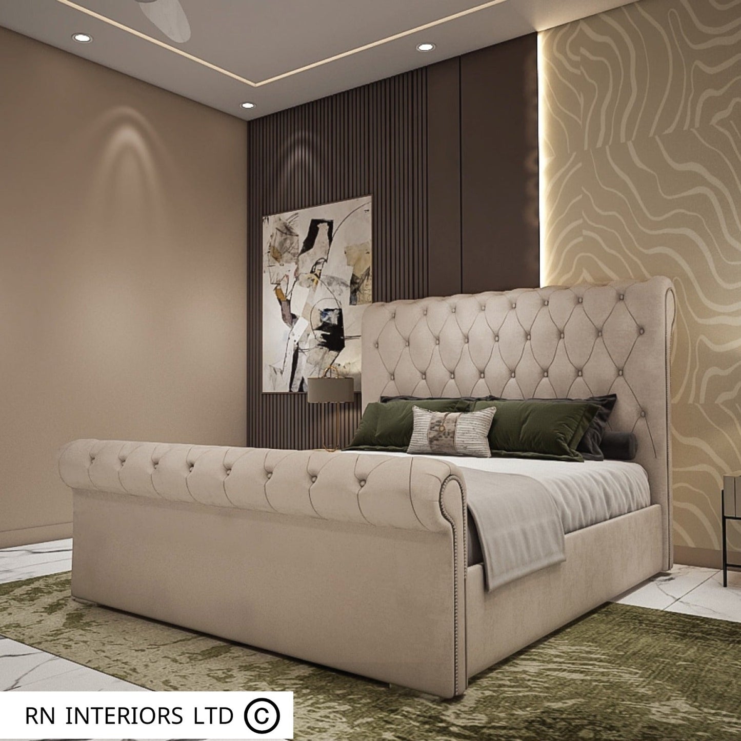 Super King Size Bed - Scroll Bed Frame