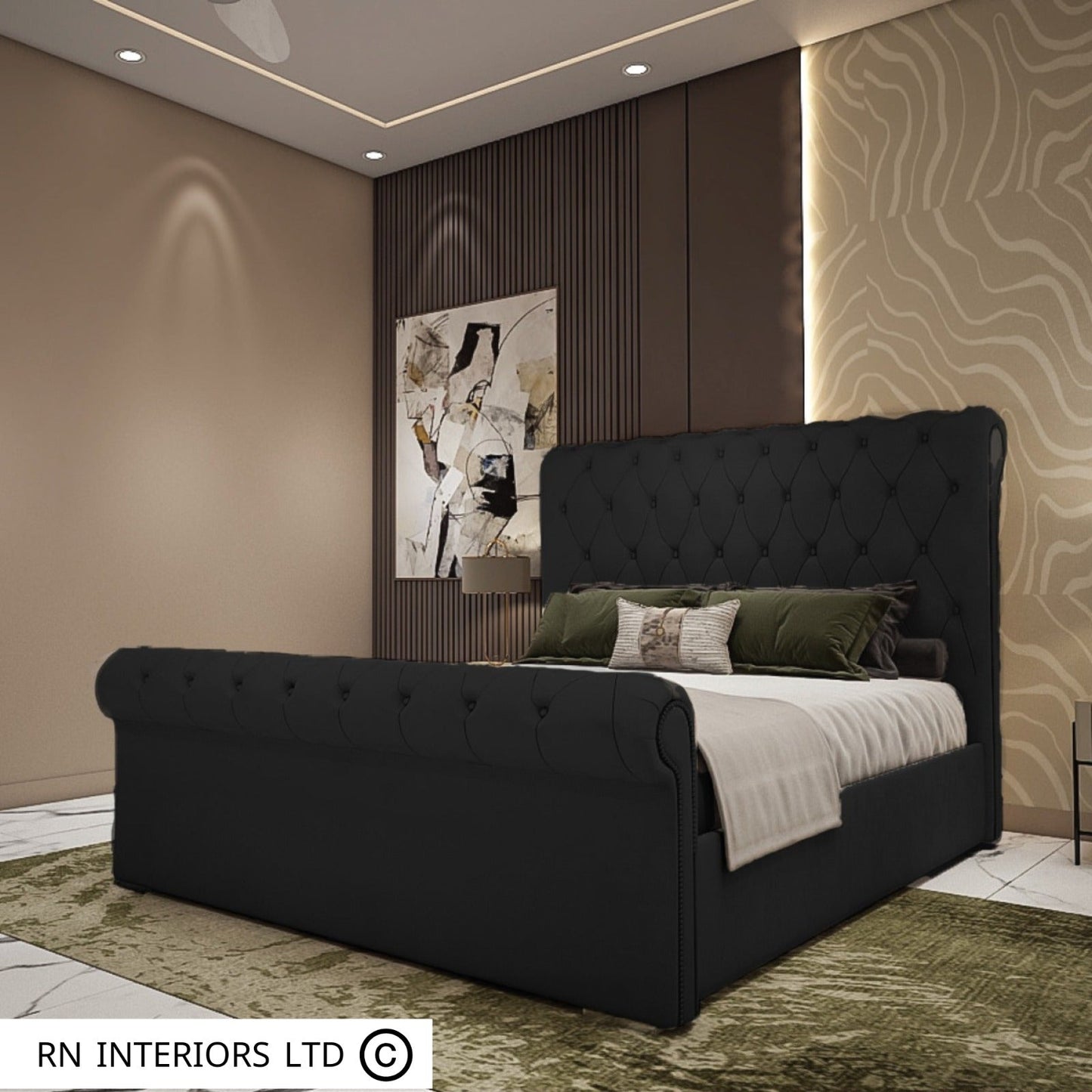 Super King Size Bed - Scroll Bed Frame