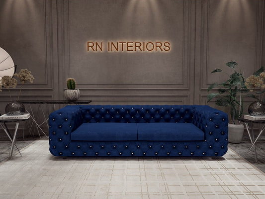 Royal Azure Cream Sofa