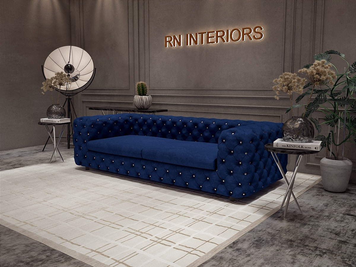 Royal Azure Cream Sofa
