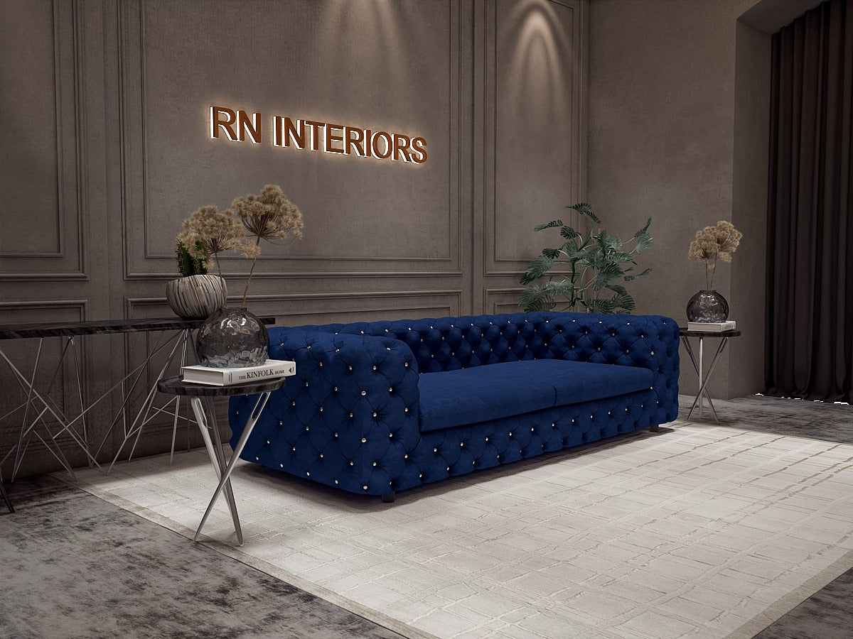Royal Azure Cream Sofa