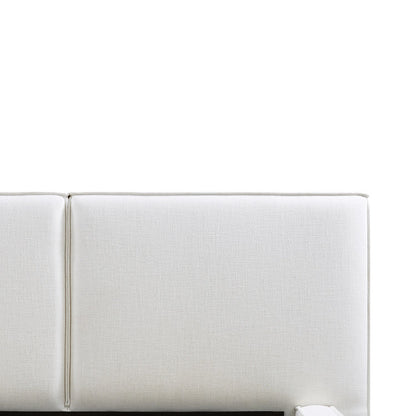 Claudine Ottoman Bed with Storage, Beige Linen