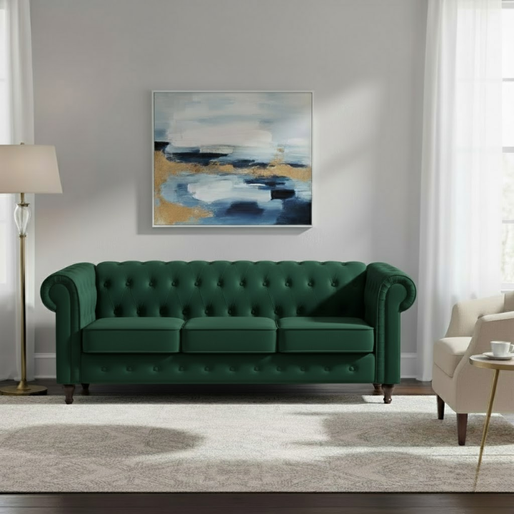 3-Seater Chesterfield Sofa – KD Velvet