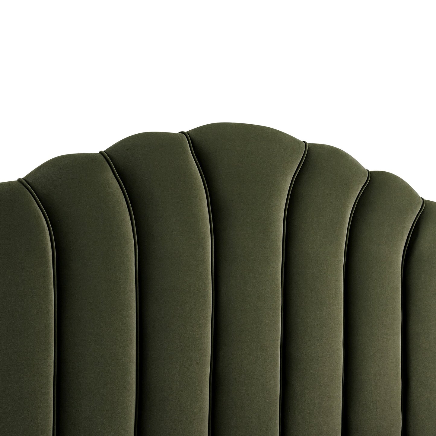 Hana Ottoman Bed with Storage, Moss Green Velvet