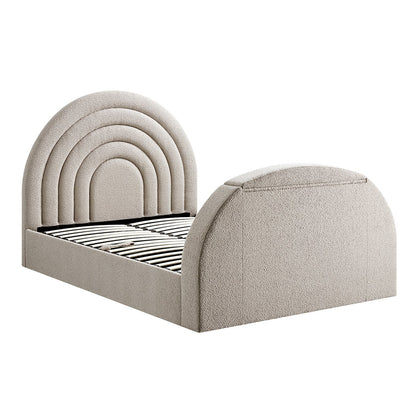 Archer Taupe Boucle TV Bed with Ottoman Storage