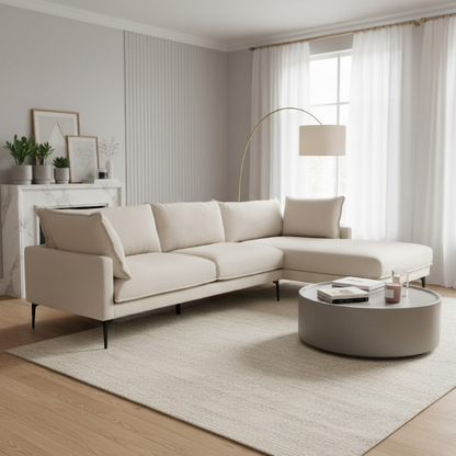 Freya Cream 3-Seater Sofa